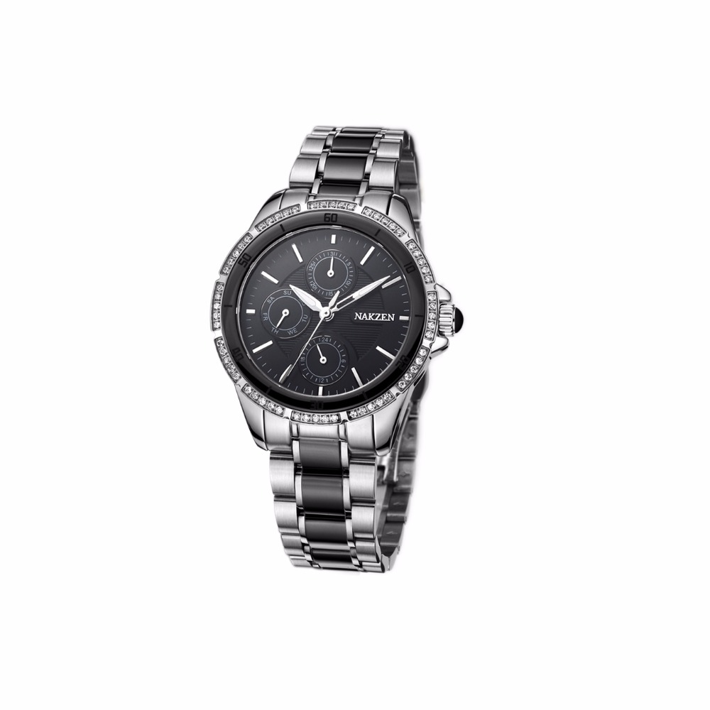 NAKZEN Automatic Mechanical Watch Men Luxury Brand Steel Strap Business Sapphire Crystal Mirror Edifice Watch Relogio Masculino