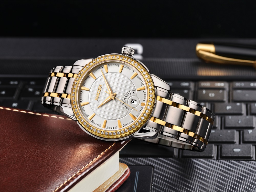 NAKZEN Men Mechanical Watch Brand Luxury Men's Automatic Diamond Watches Sapphire Wrist Watch Male Waterproof Clock Reloj Hombre